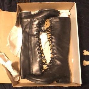 Frye Melissa Tall Lace Black 9.5 M